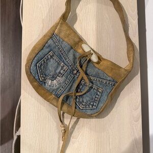 Rare Dolce & Gabbana Vintage Denim Cheetah Bag